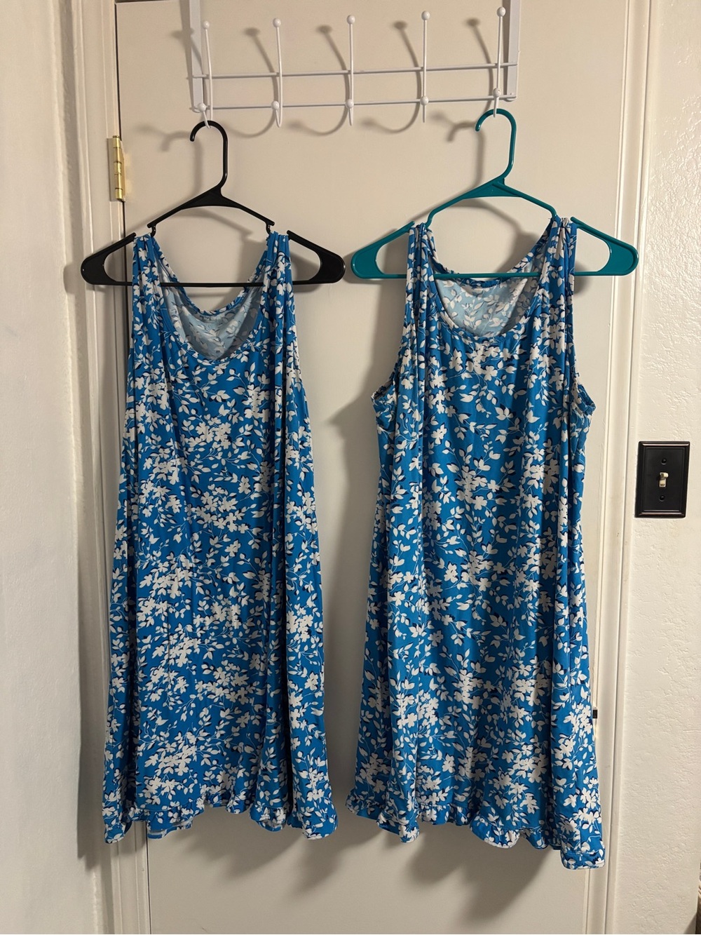 Draper James Blue and White Floral Sleeveless Chemise